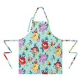 thumbnail image 2 of Pioneer Flower Floral Print Pattern Apron-Garden Aprons for Women with Pockets-Cotton Linen Waterproof Kitchen Cooking Gardening Aprons Adjustable for Kitchen,Cooking,BBQ and Salon 33x27 Inch, 2 of 7