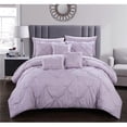 thumbnail image 1 of Chic Home CS4735-US Ensemble de Couette 10 Pièces Zita - Lavande&44; Très Grand Size, 1 of 1