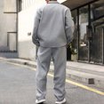 thumbnail image 6 of Yusimy Men's Solid Color 2-Piece Athletic Tracksuit Button-Down Collar Long Sleeve Snap Pocket Sports Pants Casual, 6 of 8