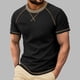 thumbnail image 1 of Ceisia Men's Fall/Winter Gift Casual Solid Color Round/Crew Neck Short Sleeve Top - Comfortable Daily Outdoor Wear, 1 of 7