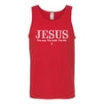 thumbnail image 2 of Wild Bobby Jesus the Way. The Truth. The Life Inspirational/Christian Men Graphic Tank Top, Red, Large, 2 of 5