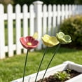 thumbnail image 7 of 6 Pack Ceramic Bee Water Feeder, Pollinator Water Station, Flower Garden Stake Weather‑Resistant Floral Ground Stake For Outdoor Yard Patio Backyard Garden Decoration(Colorful1-8.27"), 7 of 7