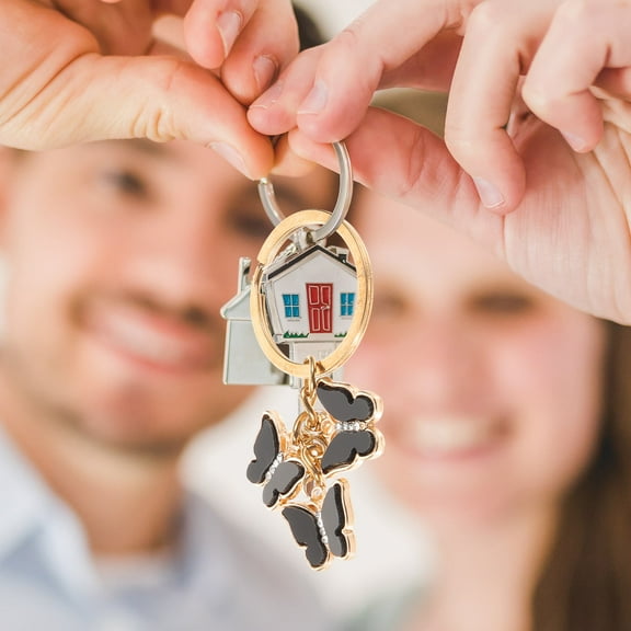 GOOHOCHY Exquisite Butterfly Shaped Keychain Metal Pendant for Bag 1Pcs