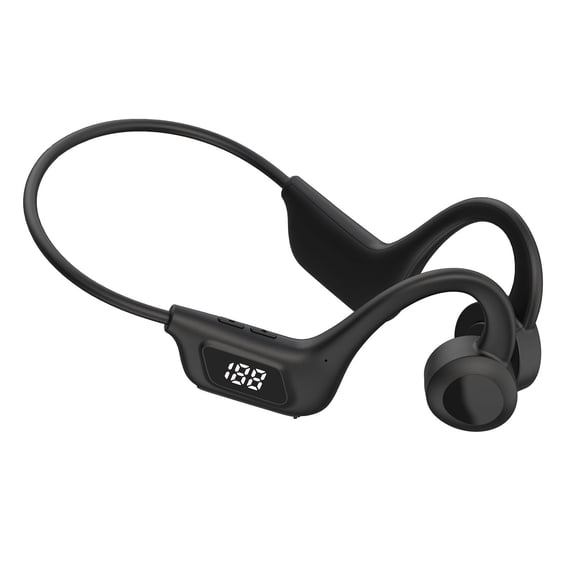 New Waterproof Open-Ear Bone Conduction Headphones - Bluetooth 6.0, 10-Hour Battery Life, Ultra-Light Wireless Headset with Stable Connection, Ideal for Running, Cycling, Workout, Hiking, Black