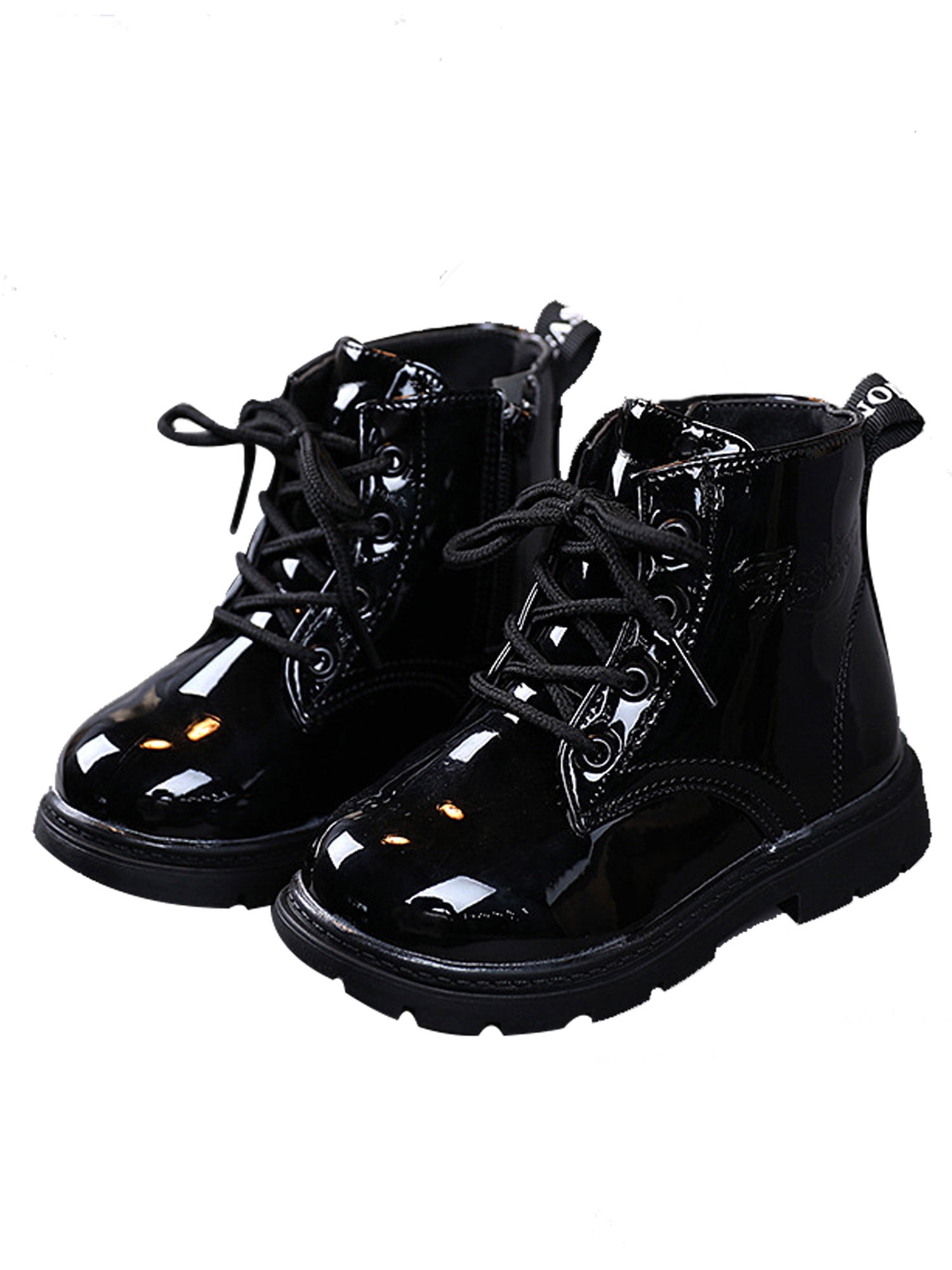 Boys Ankle Boots Girls Kids Camo Army Military Combat Zip Up Casual Winter Shoes 