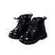thumbnail image 1 of Ferndule Botas de combate para niñas pequeñas Botines de cuero de PU con cordones y cremallera Cómodos botines de moda, 1 of 5