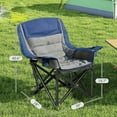 thumbnail image 6 of Resenkos Blue and Gray Portable Folding Camping Chair for Adults, Side Pockets, Cup Holders and Carry Bag, 6 of 6