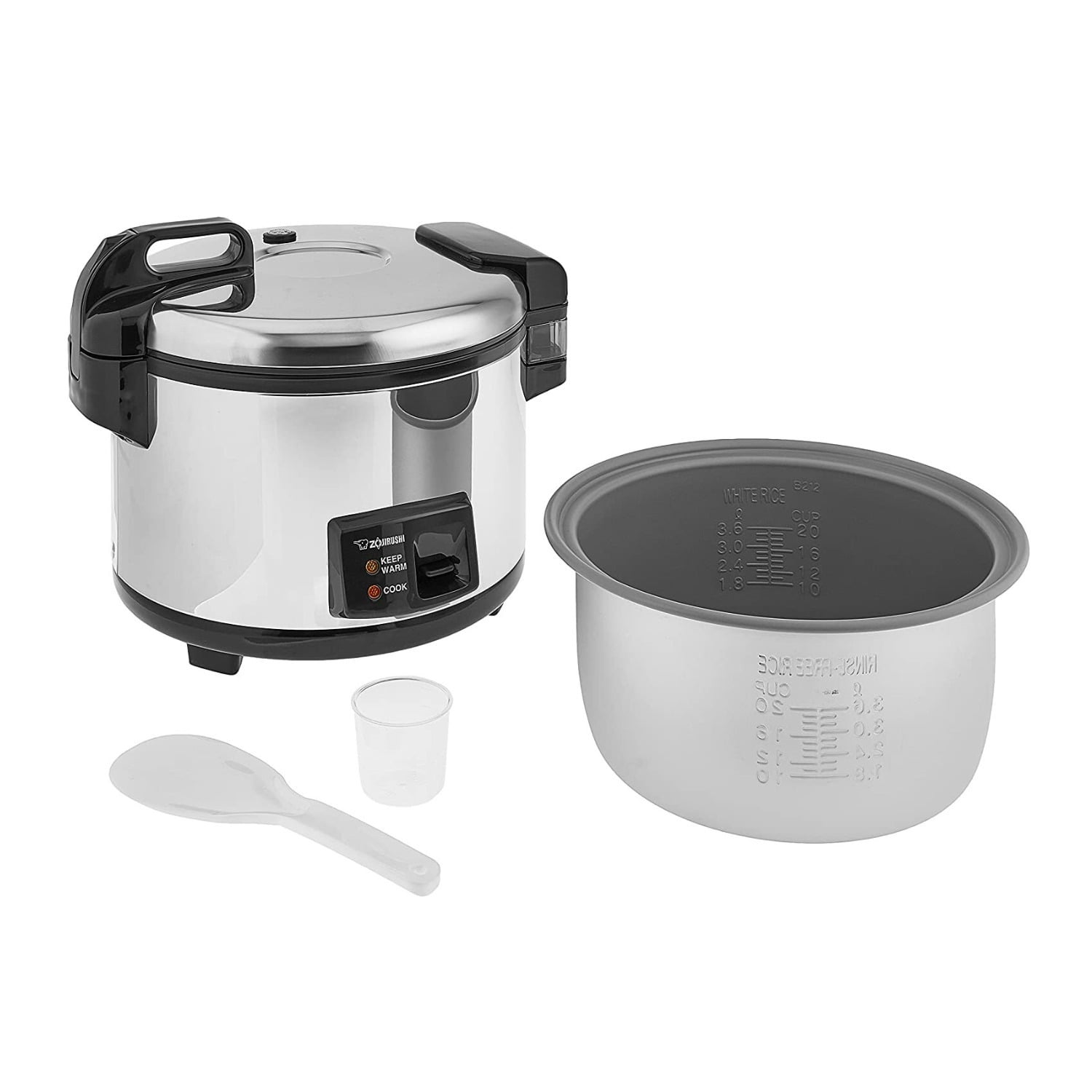 Zojirushi 20-Cup (Uncooked) Commercial Rice Cooker and Warmer (Stainless  Steel)