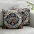 thumbnail image 3 of Nawypu Boho Pillow Covers Blue Orange Pink Throw Pillows Vintage Ethnic Carpet Bohemian Coral Floral Print Decorative PillowCase Farmhouse Cushion Case Decor for Home Sofa Couch Bed, 3 of 5