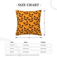 thumbnail image 4 of Square Decorative Throw Pillow Covers with Core, Halloween Ghost Faces Background Throw Pillows for Couch Sofa Bed Home Decor, 18"x18", 4 of 9