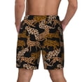 thumbnail image 2 of Lsque Mens Swim Trunks Leopard Print Pattern - Bathing Suit Compression Liner - Beach Swim Shorts Swimwear - (S-3XL) - Stretch Quick Dry -Small, 2 of 9