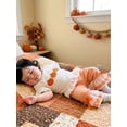 thumbnail image 6 of BemeyourBBs Toddler Baby Girls Halloween Thanksgiving Outfits Infant Baby Girl Summer Fall Clothes Cute Pumpkin Embroidery Bell Short Sleeve T Shirt Tops and Flared Pants Set, 6 of 9
