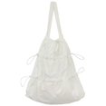 thumbnail image 1 of Casual Daypack Drawstring Shoulder Bag Lightweight Nylon Knapsack (White), 1 of 10