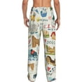 thumbnail image 3 of Easygdp Dogs Funny Pets Men's Pajama Pant, Sleep Elastic Waistband Lounge Pants - Large, 3 of 9