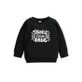 thumbnail image 1 of goowrom Children Halloween Printed Pattern Pullover, Black Round Collar Tops, 1 of 7