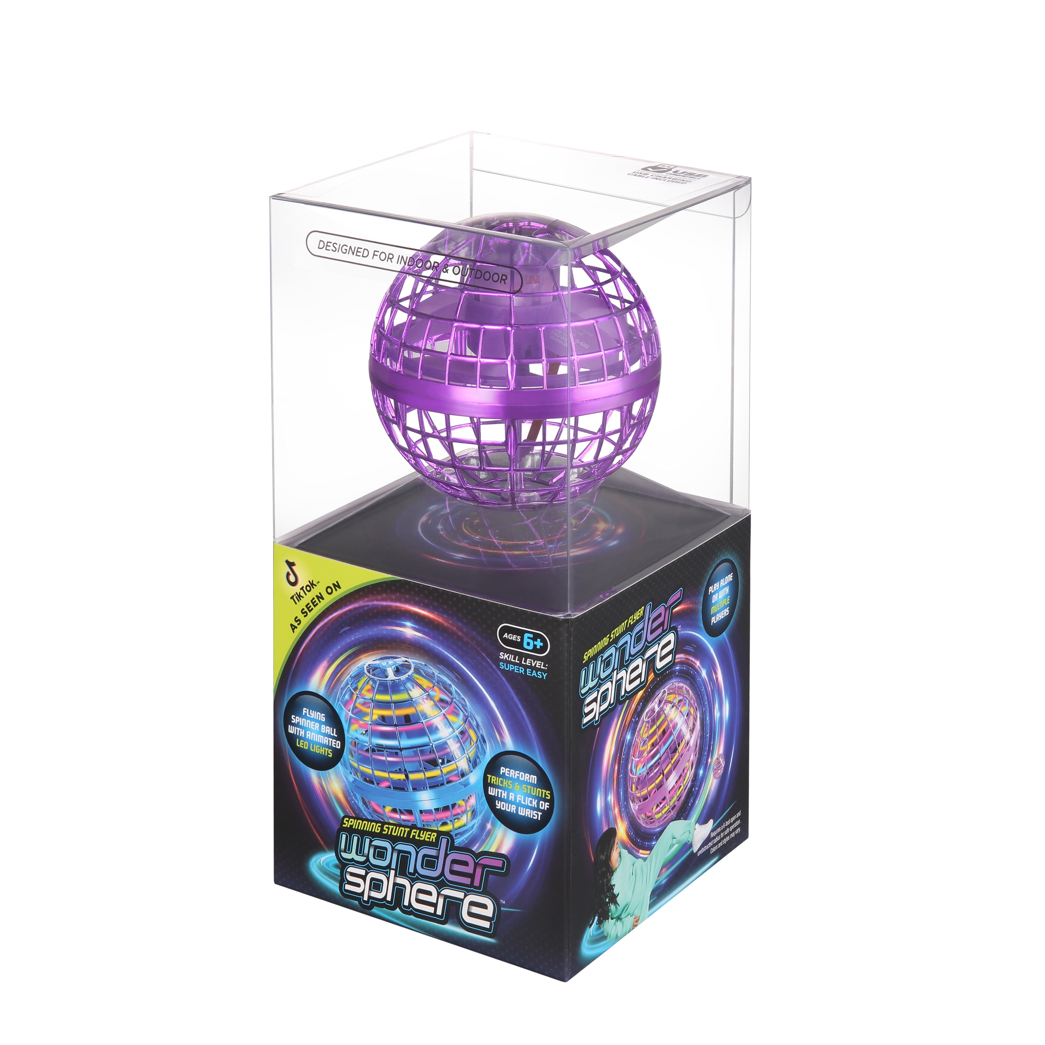 Wonder Sphere Magic Hover Ball- Purple Color- Skill Level Easy- STEM Certified, Novelty and Gag Toys, Indoor and Outdoor Play