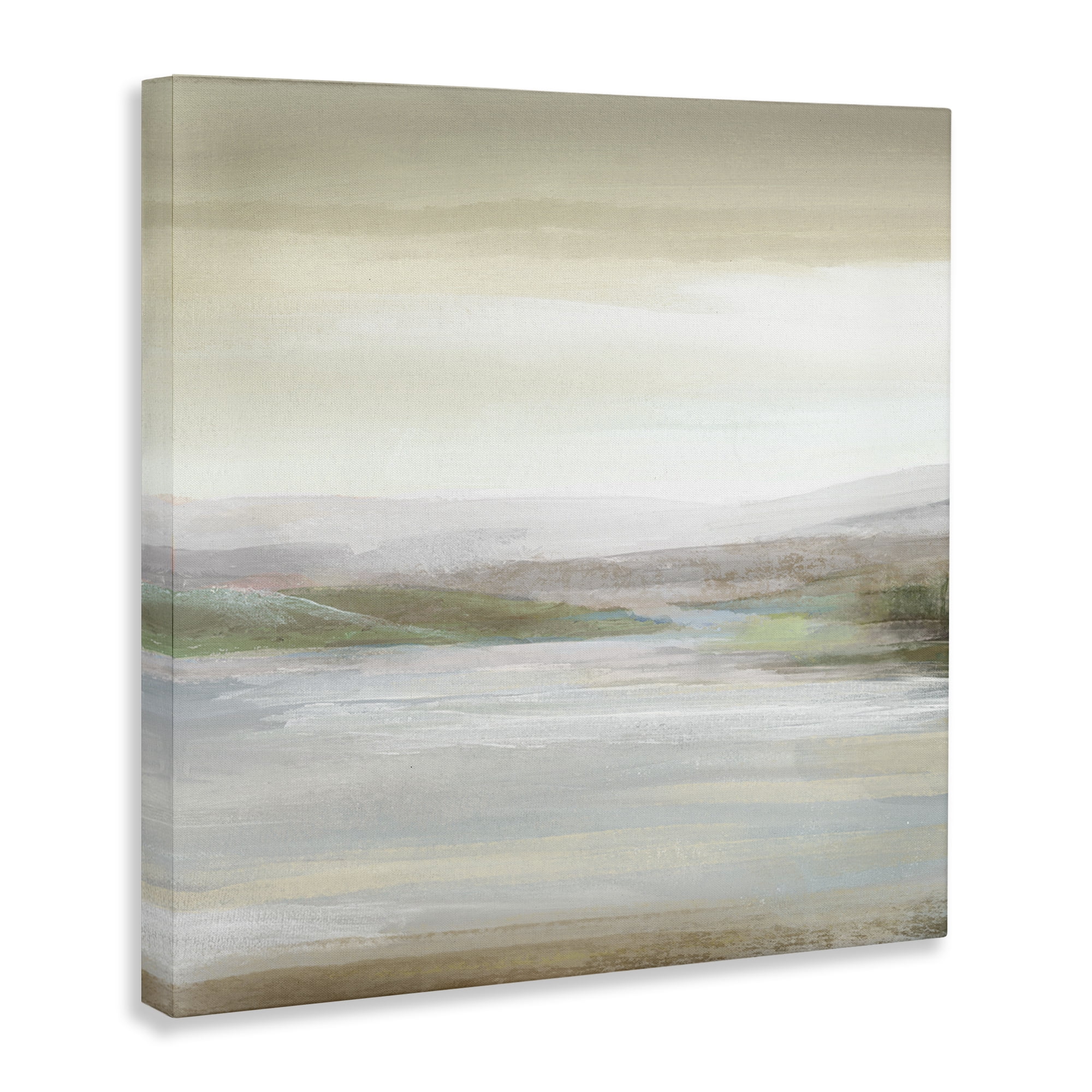 Stupell Industries Calm Atmospheric Landscape Landscape Painting Gallery Wrapped Canvas Art Print Wall Art, 30 x 30