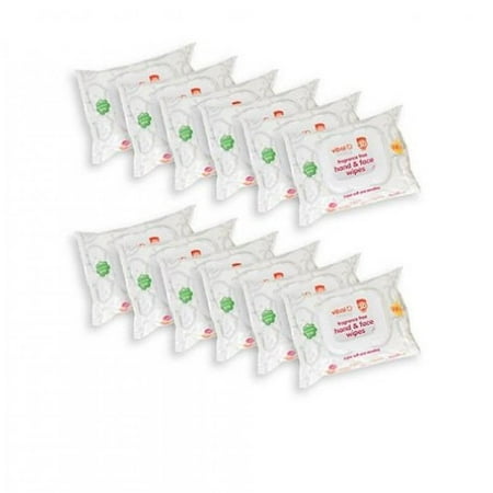 Vital Baby Hand & Face Wipes Bundle, Fragrance Free