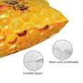 thumbnail image 5 of Kll Bees On Hive Honeycomb Pillow Covers Envelope Closure,Super Soft And Cozy Fuzzy Fleece Pillow Case Cover (Pillow core not included) 14"X20", 5 of 9