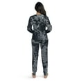 thumbnail image 3 of #followme Tie Dye 2 Piece Jogger Thermal Pajama Set for Women 6862-10575-XXL (Tie Dye Black, X-Large), 3 of 3