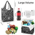 thumbnail image 3 of 5 Pack Foldable Shopping Bag,Halloween Spider Web Pattern Reusable Grocery Bags with Pockets,Large Reusable Tote Bags with Handles Waterproof & Lightweight, 3 of 6