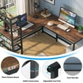 thumbnail image 4 of Tribesigns 59 Inch L Shaped Computer Desk with 4-Tier Storage Shelves, Corner Desk for Home Office, 4 of 5