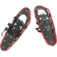 thumbnail image 6 of 25 Inch Snowshoes with Adjuatable Trekking Poles Bundle, Carry Bag Light Weight Aluminum Walking Hiking Poles Durable All Terrain with Adjustable Binding Idea for Adults Men Women（Red）, 6 of 12