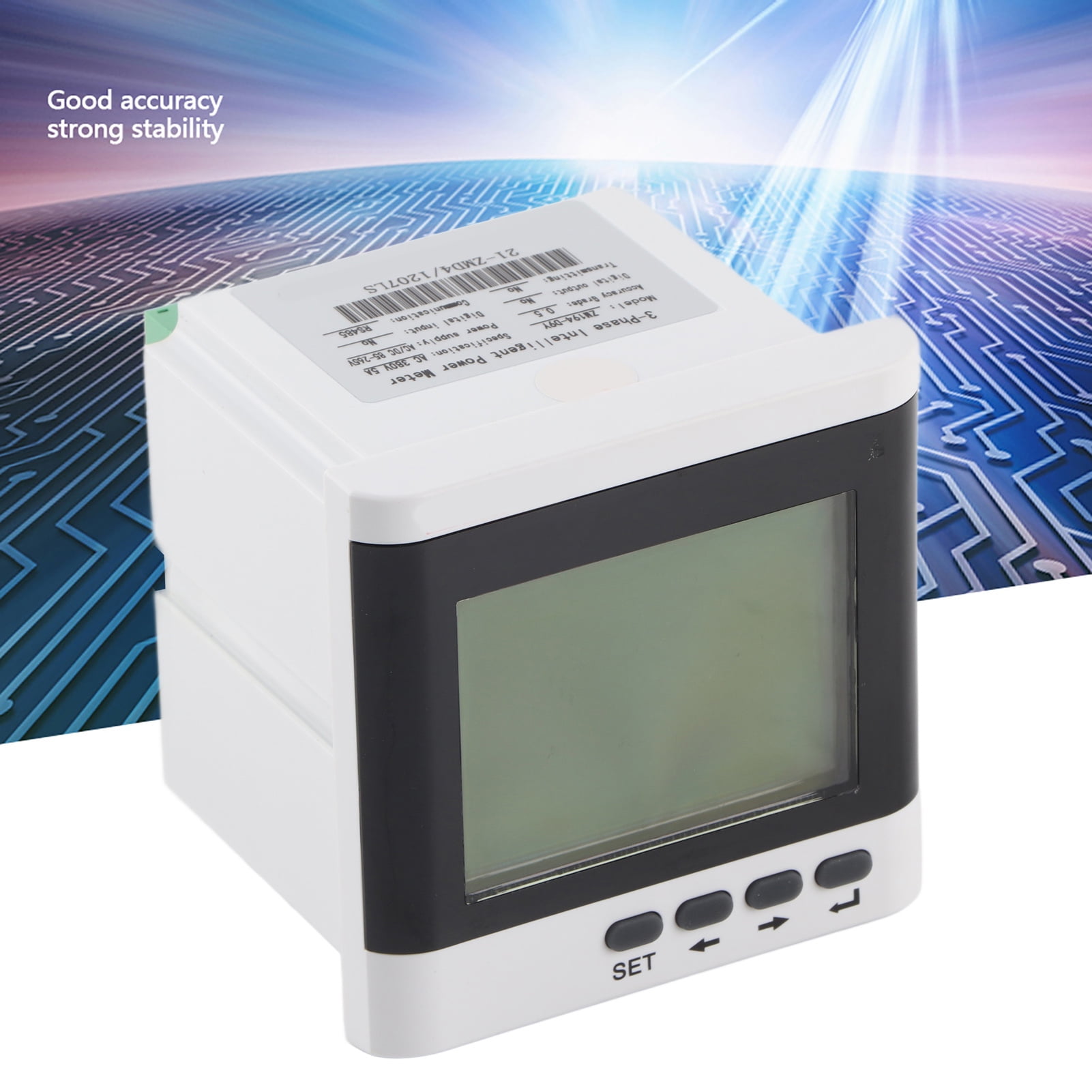 Multi Function Three Phase Programmable Electric Power Meter Digital LED Ammeter Voltmeter