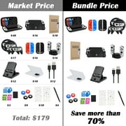 Switch OLED Accessories Bundle Kit with Carrying Case, 25 in 1 Back to School Nintendo Switch Gift Box for All Age