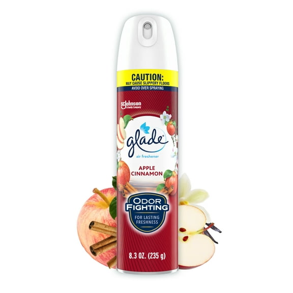 Glade Aerosol Spray, Air Freshener for Home, Mothers Day Gifts, Apple Cinnamon Scent, Fragrance Infused with Essential Oils, Invigorating and Refreshing, with 100% Natural Propellent, 8.3 oz