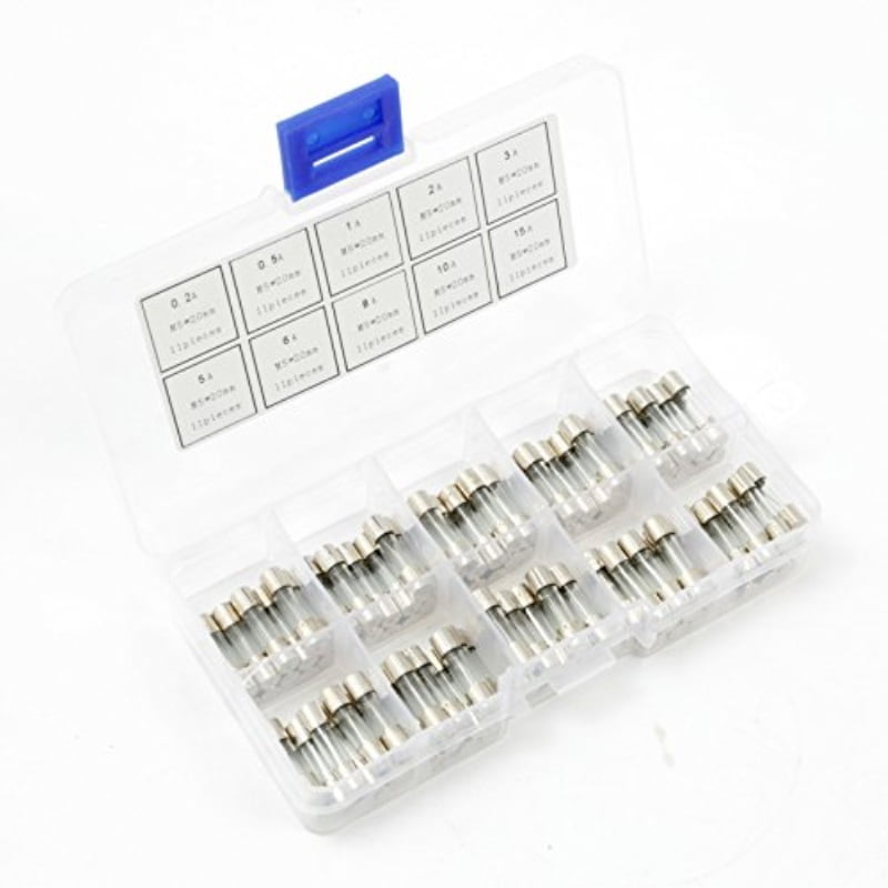Ginsco 110pcs 5x20mm Quick Blow Glass Tube Fuse Assorted Kit Amp 0.2A 0.5A 1A 2A 3A 5A 6A 8A 10A 15A Generic LYSB01CEB6B1Y-ELECTRNCS