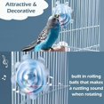 thumbnail image 4 of shiyou-2 Pack Natural Wood Parrot Toys with Spinner Wheels - Interactive Bird Cage Accessories for Chewing, Exercise & Foraging, Colorful Spinning Rattles for Conures, Cockatiels, Parakeets, 4 of 4