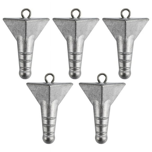 Dr.Fish 5 Pack Storm Sinker Hatteras Surf Fishing Weight Pyramid Sinker Beach Casting Saltwater Surf Fishing Sinker for Sea Fishing Bottom Holder 1oz