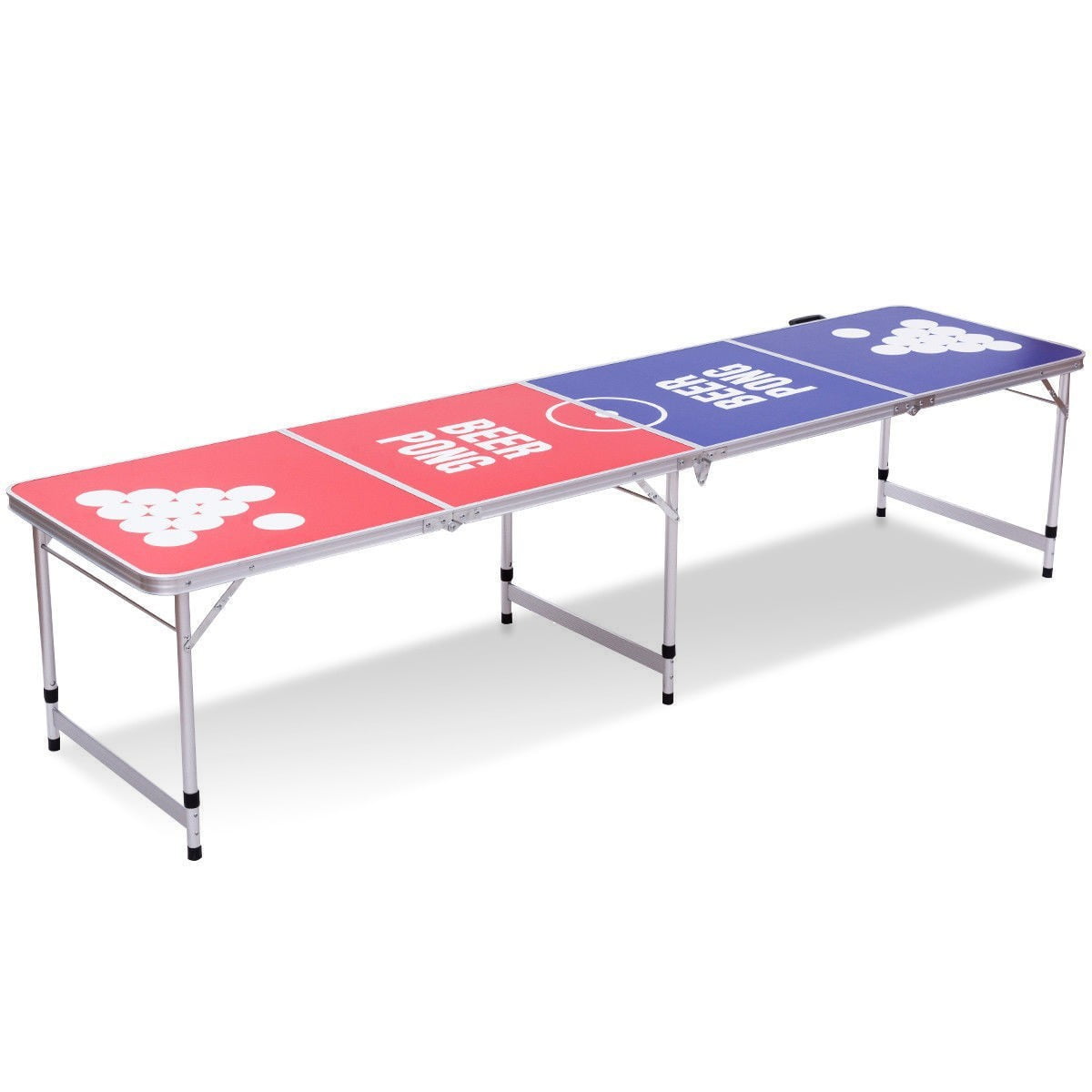 8FT Aluminum Portable Folding Beer Pong Table Party Drinking Games Garden BBQ 
