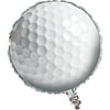 Creative Converting Sports Fanatic Golf Metallic Balloon, 18-Inches, White