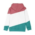thumbnail image 6 of Odeerbi Kids Boys Girls Hoodies Color Block Pullover Hooded Sweatshirts Oversized Crewneck Hooded Sweatshirt Kids Fashion Long Sleeve Pullover Tops 4-14 Years Pink, 6 of 6