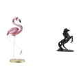 thumbnail image 1 of Estatua De Resina De Flamenco Y Caballo. Escultura De Ave Y Caballo. Decoración Para El Hogar. Figura De Arte Moderno Para Chimenea O Jardín. Figura Decorativa Con Soporte De Metal Para, 1 of 8