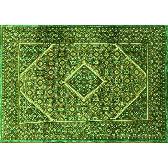 Ahgly Company Indoor Rectangle Persian Green Traditional Area Rugs, 2' x 3'
