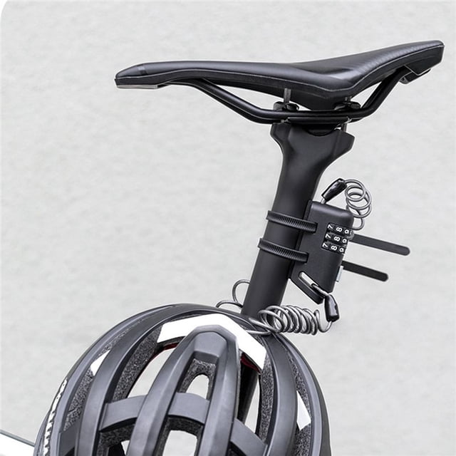 Mini Casco, Cadena de Bloqueo, Candado de Cable Antirrobo PortáTil para Motocicleta, ContraseñA Antirrobo, Candados para y Bicicleta