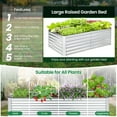thumbnail image 6 of Homdox 6*3*2FT Galvanized Raised Garden Bed, Outdoor Thickened Raised Garden Planter Box for Vegetable Flower Fruit Herb, Rectangular Metal Garden Raised Box for Garden Yard, Sliver, 6 of 6