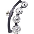 thumbnail image 1 of Metal Mountable Music Rhythm Tambourine With Single Row Bells Half Moon Hand Bells Rattle Drum Set Tambourine Easy To Use, 1 of 7