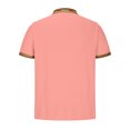 thumbnail image 4 of ZCFZJW Mens Polo Shirts Short Sleeve Regular Fit Fashion Designed Shirt Loose Lightweight Casual Solid Color Basic Workout T-Shirts Tops Pink S, 4 of 5