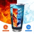 thumbnail image 6 of Cauagu Happy Halloween-1 Pattern 20oz Tumbler,Stainless Steel Vacuum Insulated Tumbler with Lid Insulated Coffee Mug Thermal Cup with Splash Proof Sliding Lid-Straw Three-piece Set, 6 of 8
