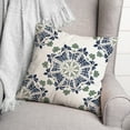 thumbnail image 3 of Creative Products Blue Medallions on White 18x18 Indoor / Outdoor Pillow, 3 of 3