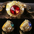 thumbnail image 6 of Fairnull Men\'s Vintage Luxury Big Resin Crown Gold Plated Alloy Ring Jewelry Size 7-10, 6 of 10
