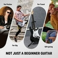 thumbnail image 4 of Donner DST-100B 39" Electric Guitar Beginner Kit Solid Body Full Size HSS for Starter, with Amplifier, Bag, Digital Tuner, Capo, Strap, String, Cable, Picks, Black, 4 of 8