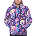 thumbnail image 2 of Bingfone Skull colorful mushroom Men's Drawstring Hoodie Long Sleeve Pocket Sweatshirts-4X-Large, 2 of 6