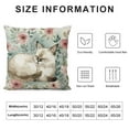 thumbnail image 5 of Nawypu  Easter Bunny Throw Pillow Cover,Rabbit Flowers Cushion Case Decoration for Sofa Couch, 5 of 5