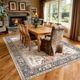 thumbnail image 6 of Toyoso 9x12 Area Rug Living Room Rugs - Soft Machine Washable Oriental Vintage Floral Distressed Rug Large Indoor Floor Carpet for Bedroom Under Dining Table Home Office Decor-Multi, 6 of 8