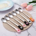 thumbnail image 5 of Creative Stainless Steel Hollow Ice Cream Dog Paw Spoon Coffee Stirring Spoons Kitchen Tableware Cartoon Cat Claw Dessert Spoons E, 5 of 6